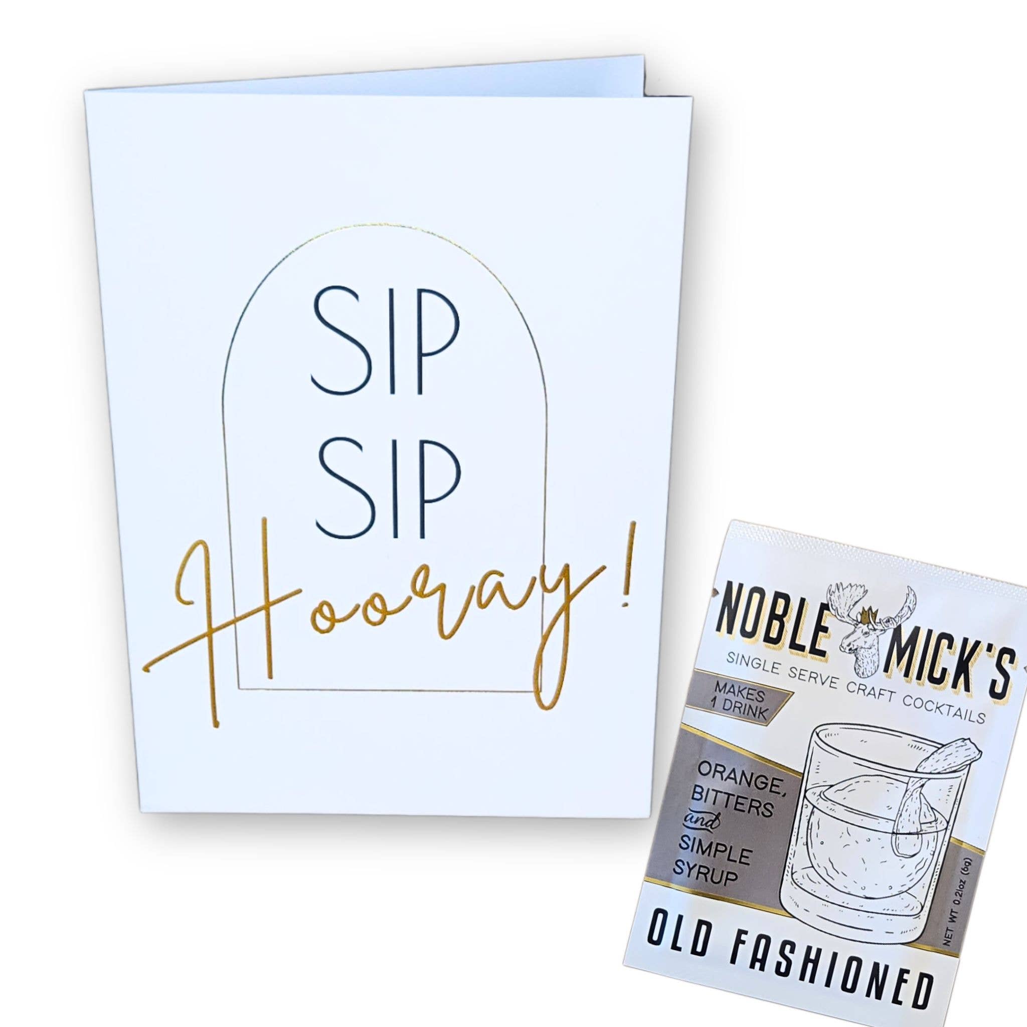 Noble Mick's - Craft Beverage Company - Wholesale Everyday Greeting Card - Cocktail and Cards / Sip Sip Hooray Card6
