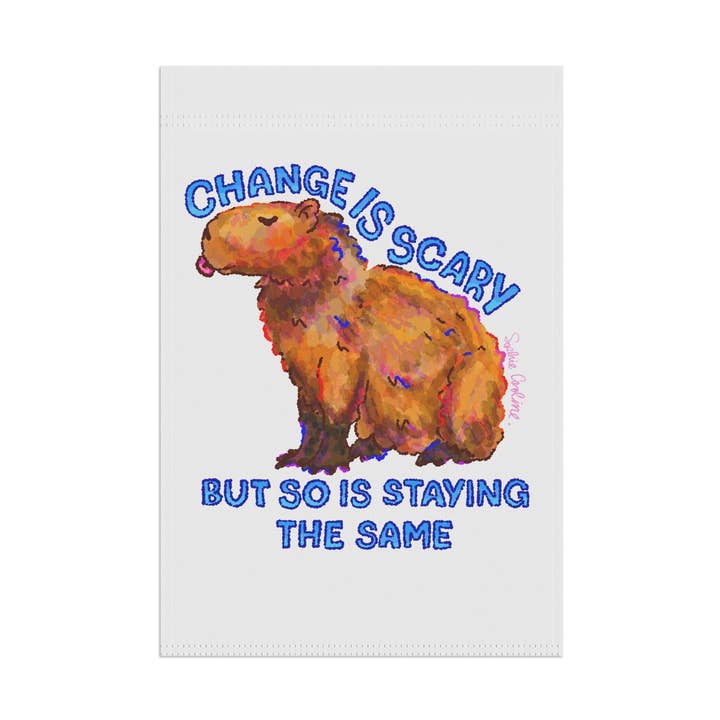 Cambio Da Miedo Capibara Pancarta | Decoración de Jardín Hogareño para venta al por mayor de contemporarycaroline