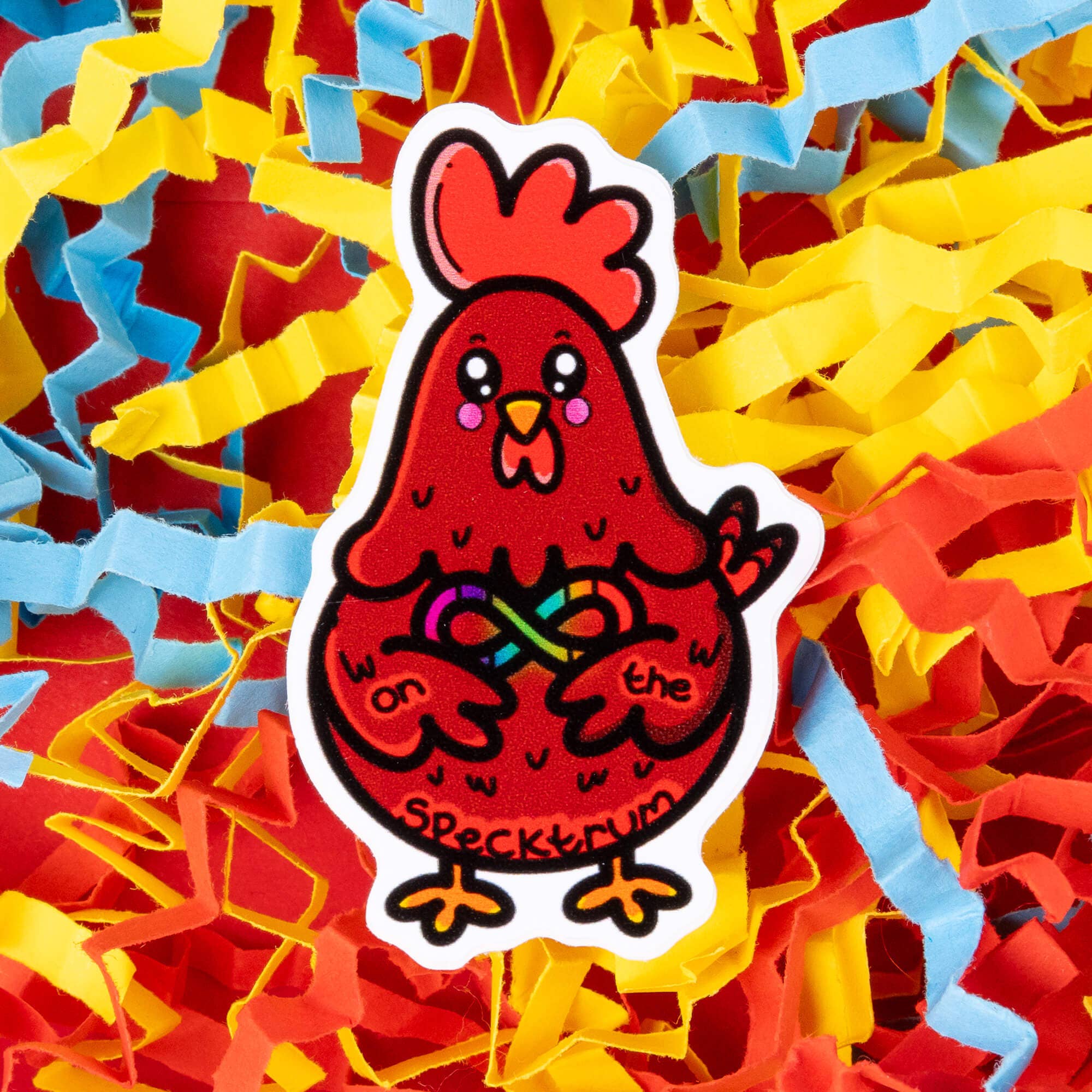 Innabox Ltd – wholesale Sticker – On The Specktrum Chicken Sticker - Neurodivergent1