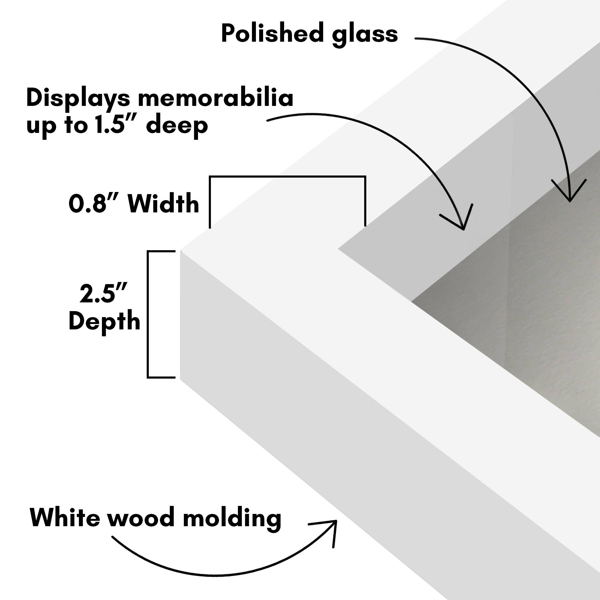 Americanflat - Wholesale Picture Frame - Americanflat Shadow Box Frame with Soft Felt Back22