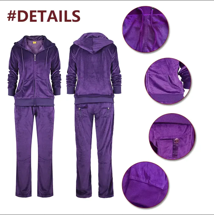 Generation XYZ - Wholesale Lounge Set - Women's - Women's Velour Set (HF-LJS-200)16