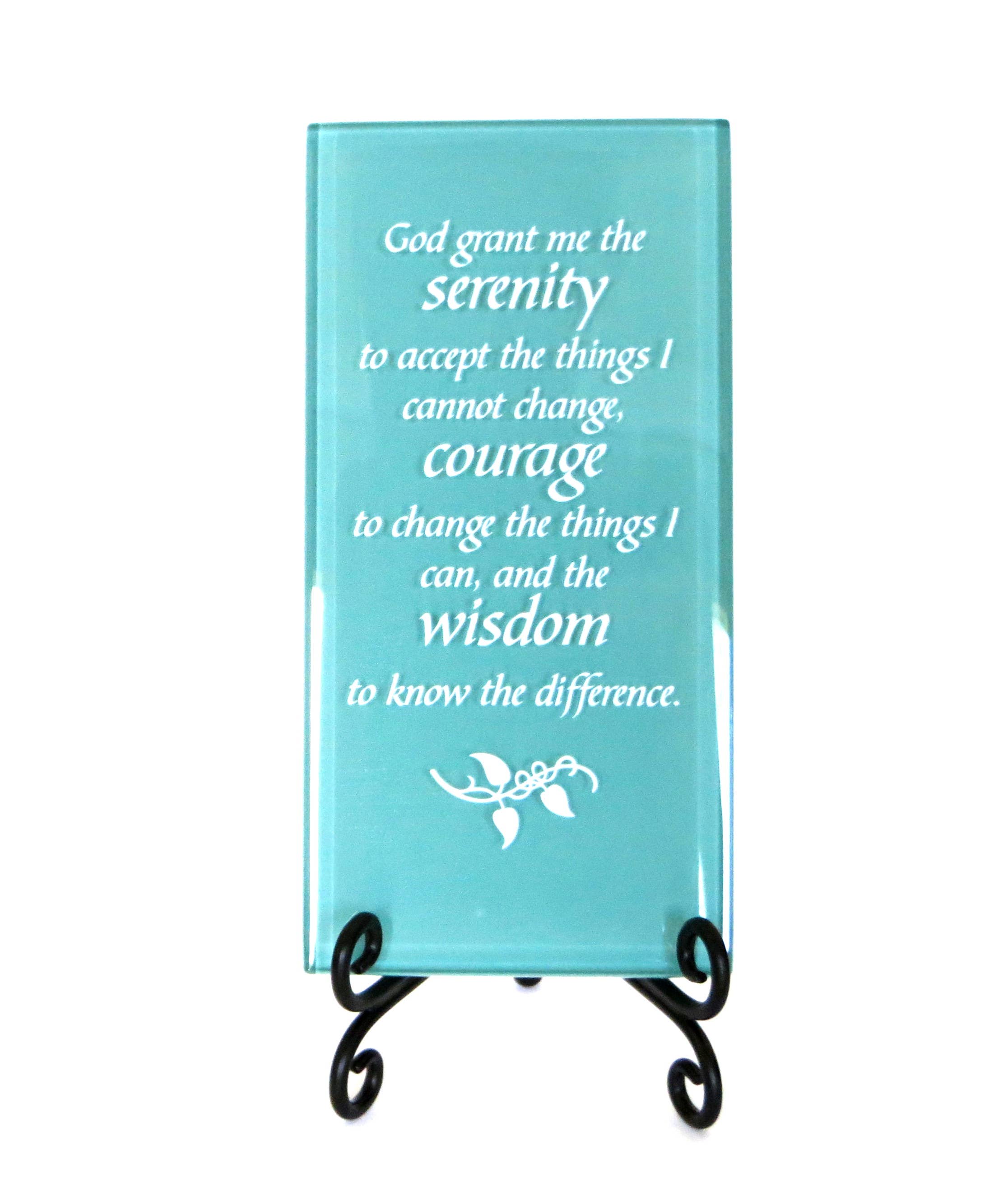 Lifeforce Glass, Inc. - Vente Plaque murale - Plaque en verre inspirante - La prière de sérénité9