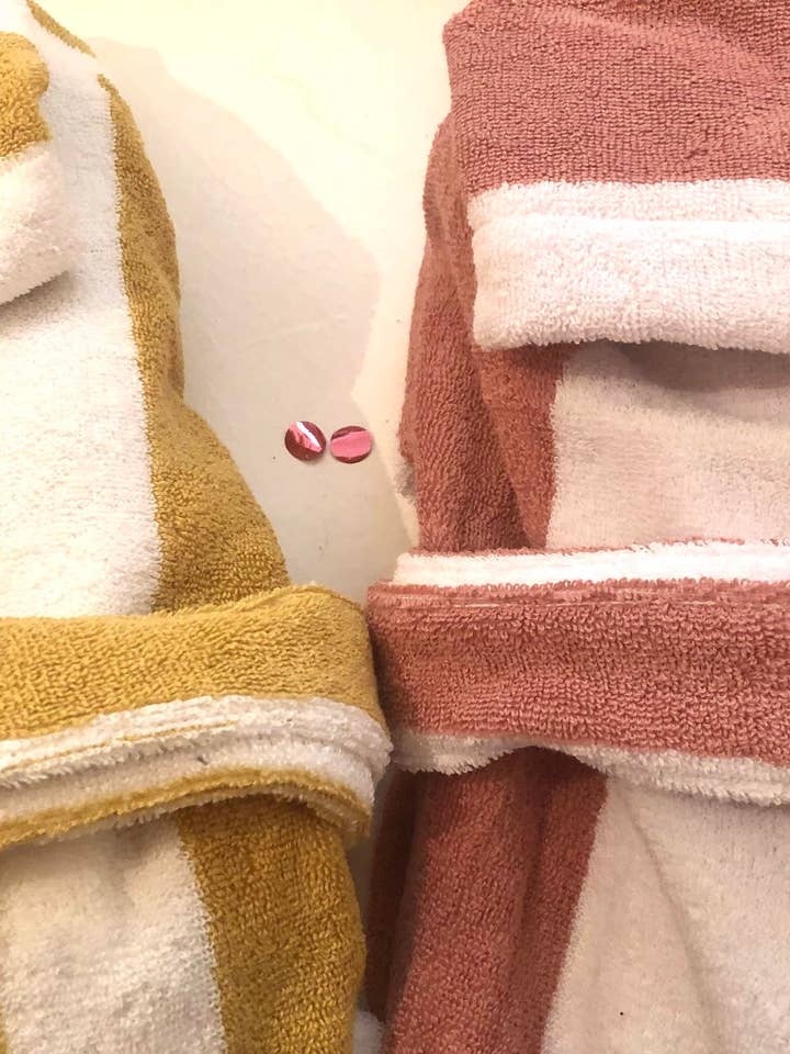 Journight by Totex - Wholesale Robe - Unisex - Striped bathrobe in 100% cotton