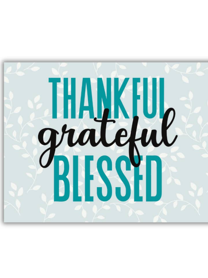 Thankful Grateful Blessed Notecards for wholesale by Be Amazing Paper Company