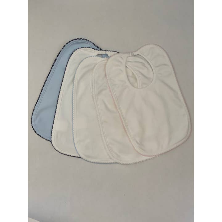 Cute as Buttons - Wholesale Bib - Baby - White Pima Bib