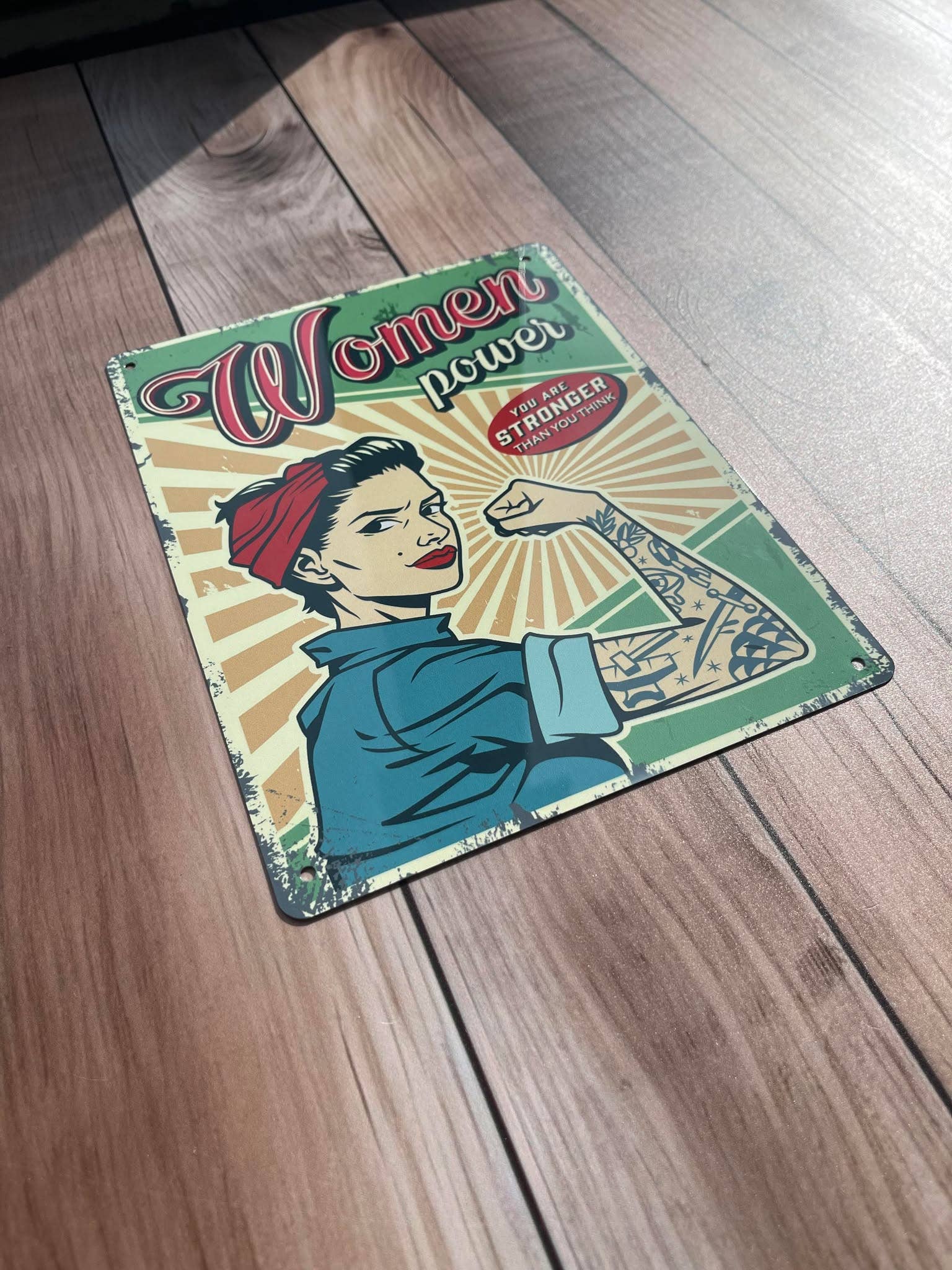 The British Metal Signs Company – wholesale Sign – Retro Women Power Metal Wall Sign2