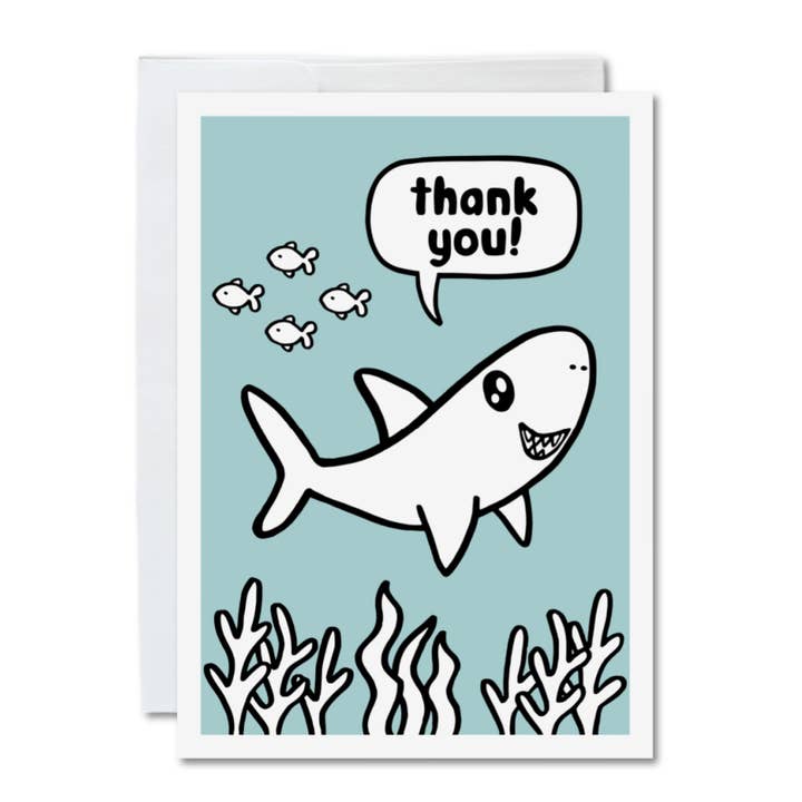 Tarjeta de Agradecimiento para Colorear con Tiburón para venta al por mayor de Calamari Inc.