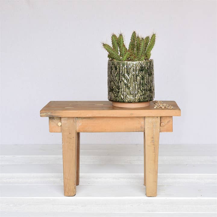 HomArt - Wholesale Plant Pot - Cactus Motif Cachepot, Ceramic - Lrg - Green3