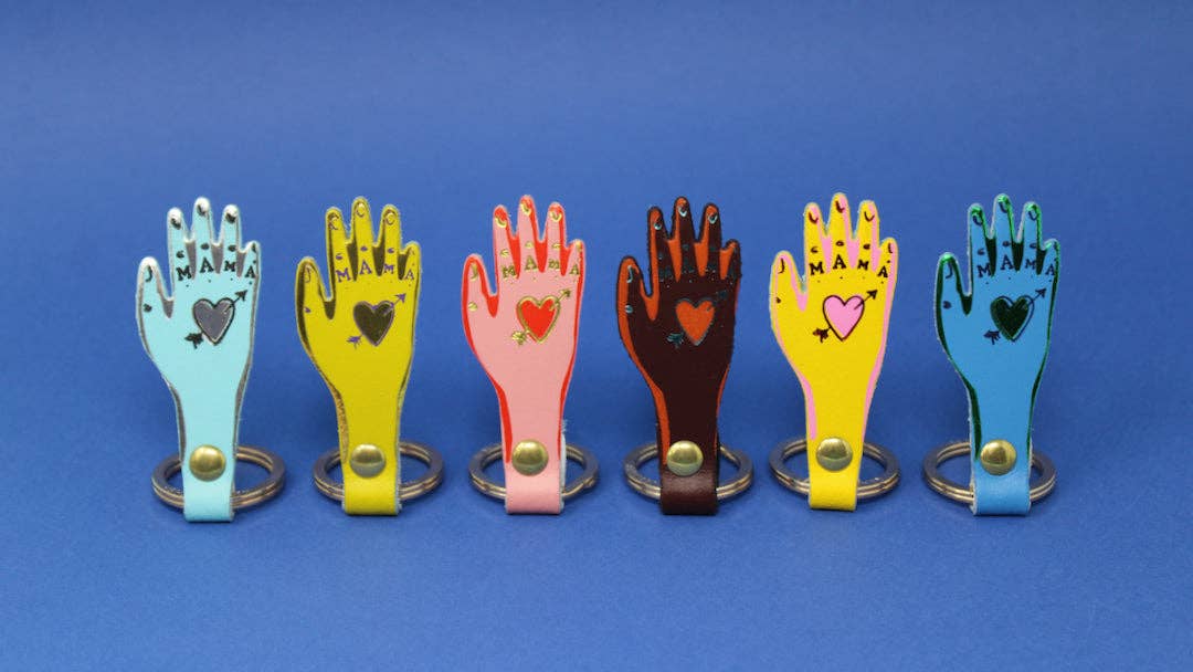 Ark Colour Design - Vente Porte-clés – femme - Porte-clés Mama en cuir véritable4