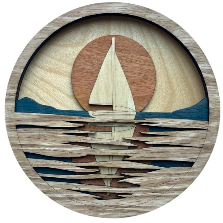 Sailboat on the Horizon Wall Art for wholesale by Merriment Creations