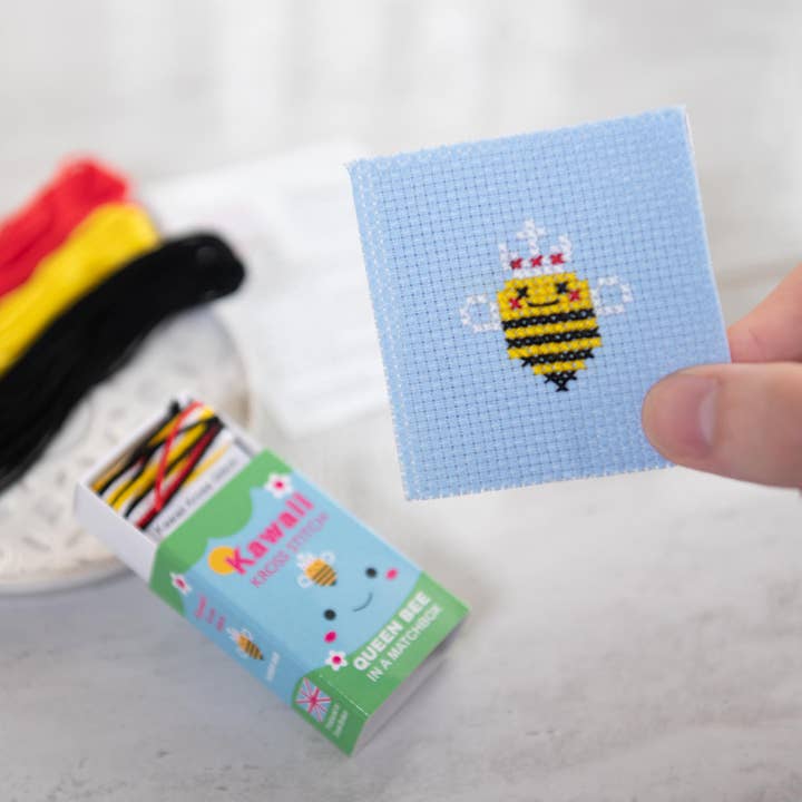 Marvling Bros Ltd - Wholesale Embroidery/Cross Stitch Supplies - Kawaii Queen Bee Mini Cross Stitch Kit