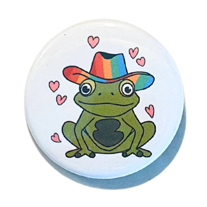 Desi design and chai - Vente Épinglettes/boutons - Boutons à épingle Pride Frog au dos 0