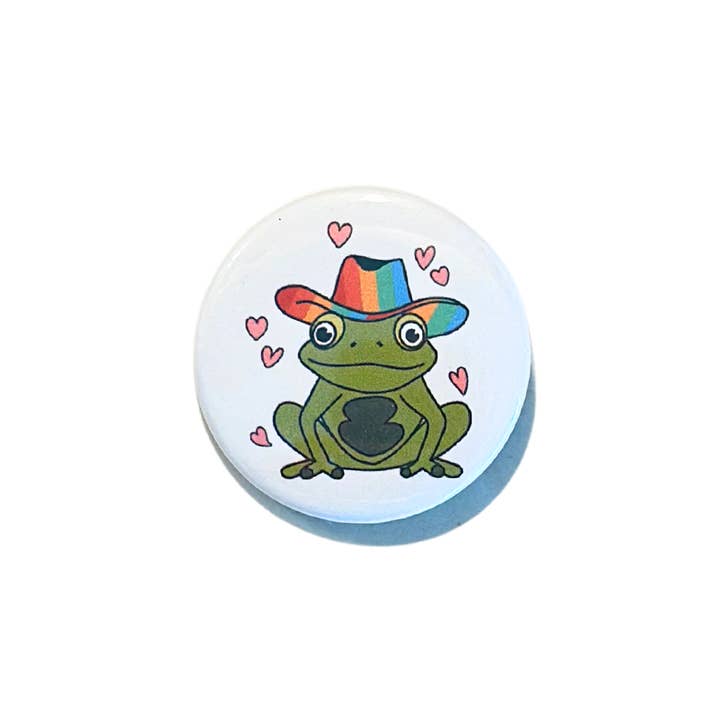 Desi design and chai - Wholesale Lapel Pin/Button - Pride frog pin back buttons