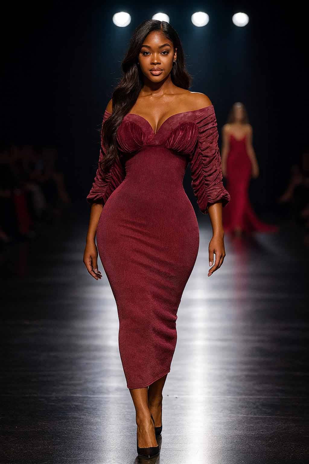 Dalia Studio - Wholesale Dress - Women's - MINERAL WASH ULTRA RUCHED CONTRAST MIDI DRESS15