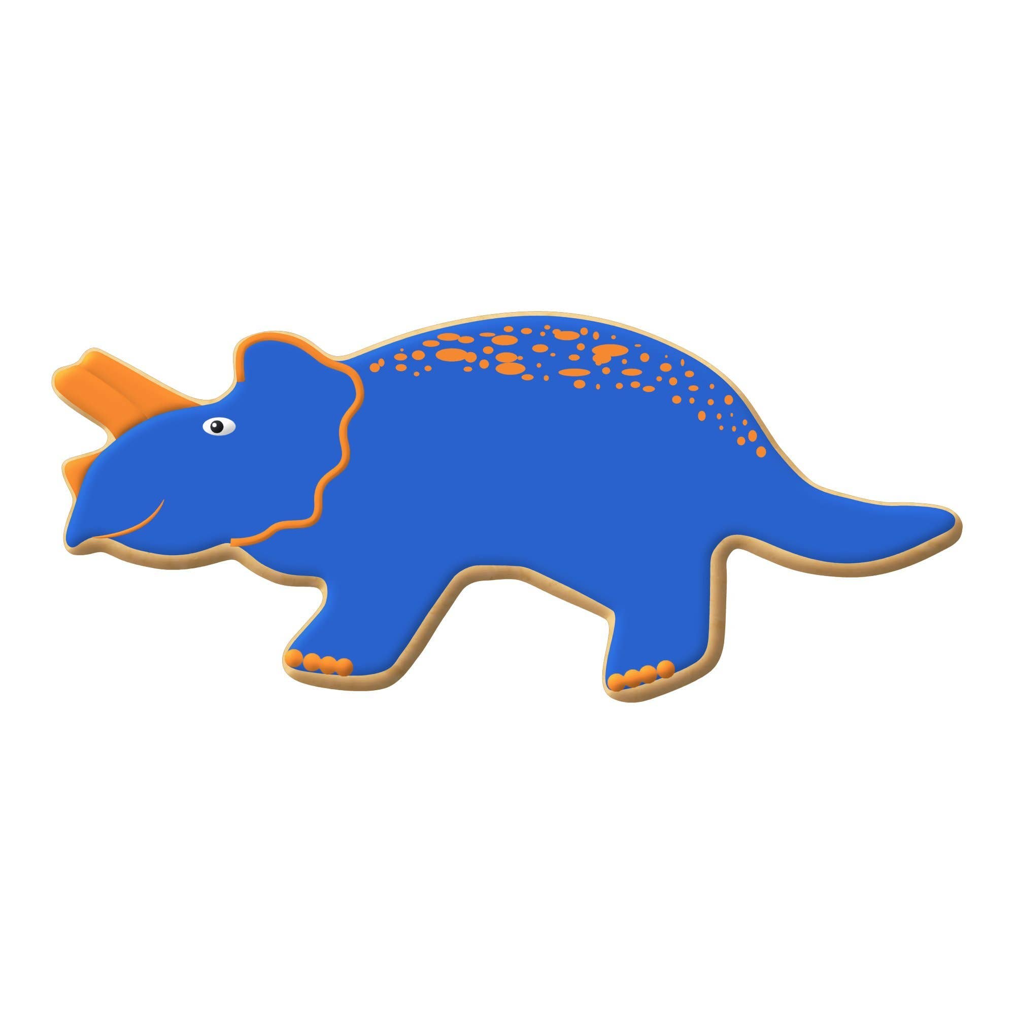 CookieCutter.com - Wholesale Cookie Cutter - Triceratops Dinosaur Cookie Cutter 5 in B11311