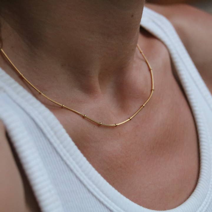 Positiva Jewelry bolketting van hoogwaardig 18K goudgeplateerd roestvrij staal voor wholesale door Positiva Jewelry