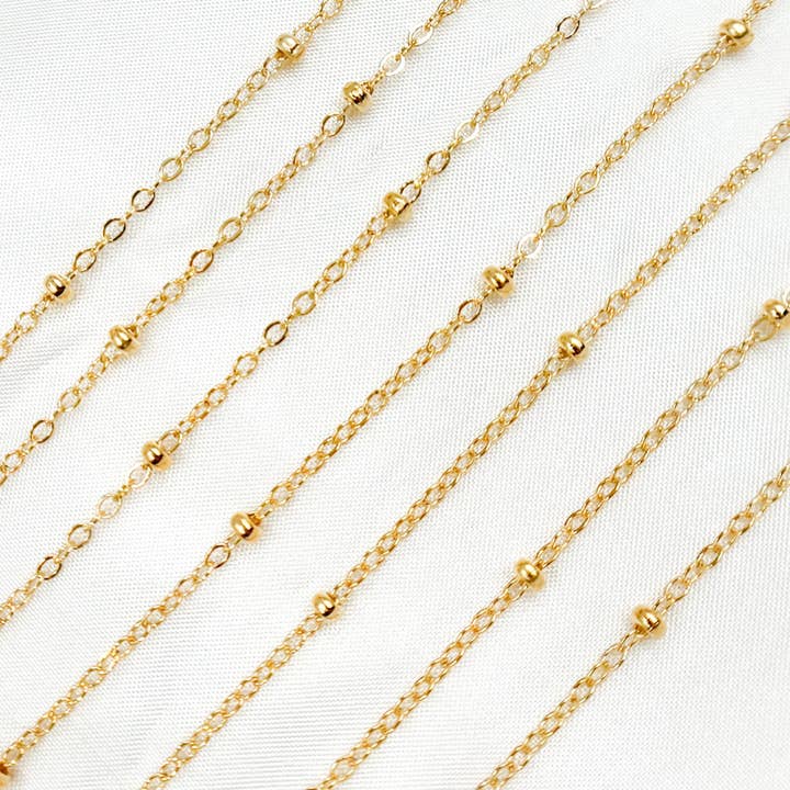 Jewels & Chains - Wholesale Link & chain necklace - 1381GF. 14K Gold Filled Ball Satellite Chain3