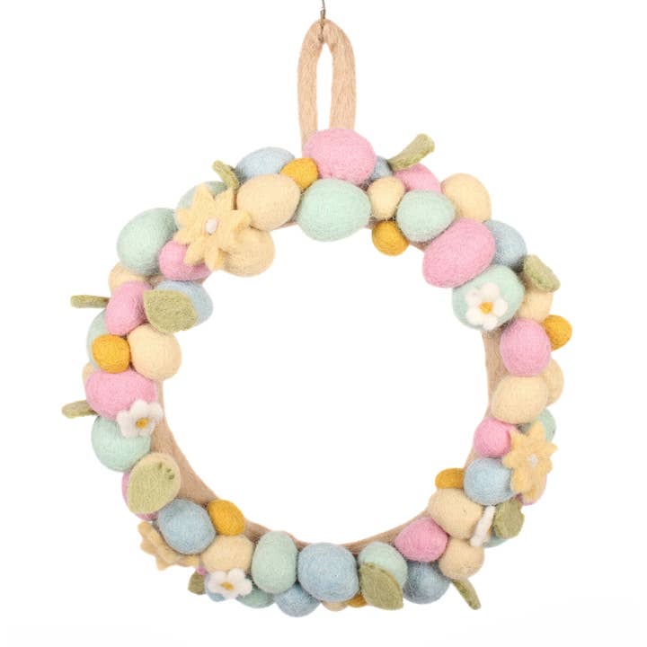 Pasen - Krans - Paasei & Bloem, 3 voor wholesale door Amica Accessories Ltd