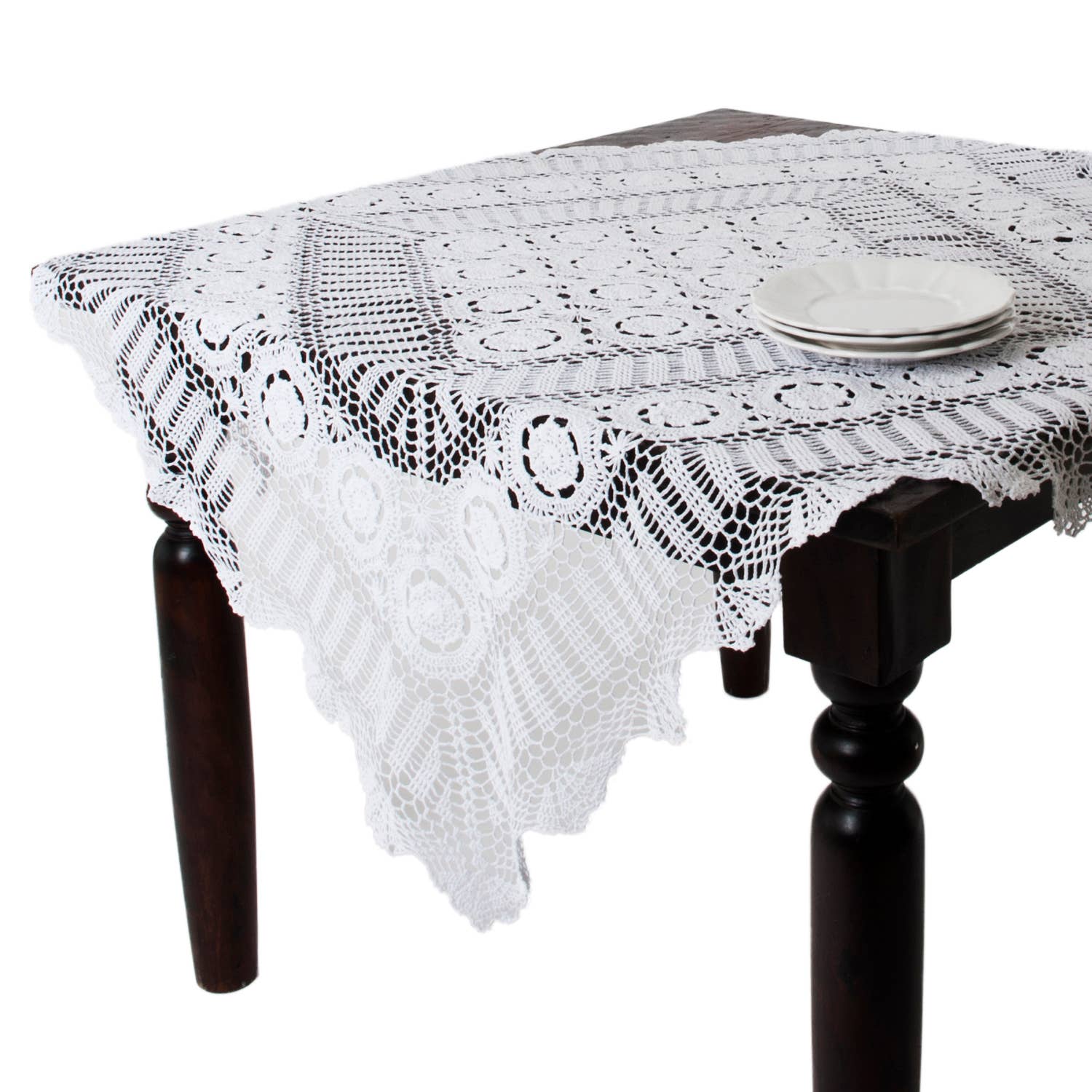 Saro Lifestyle - Wholesale Tablecloth - Crochet Tablecloth7