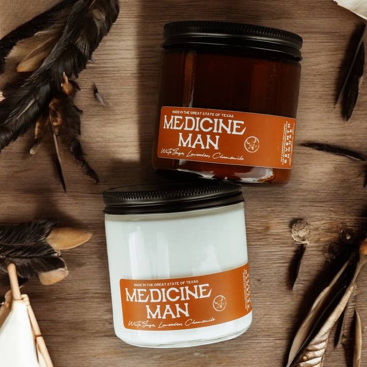 Seventh House Candle - Wholesale Jar/Filled Candle - MEDICINE MAN - Lavender & Sage Candle0
