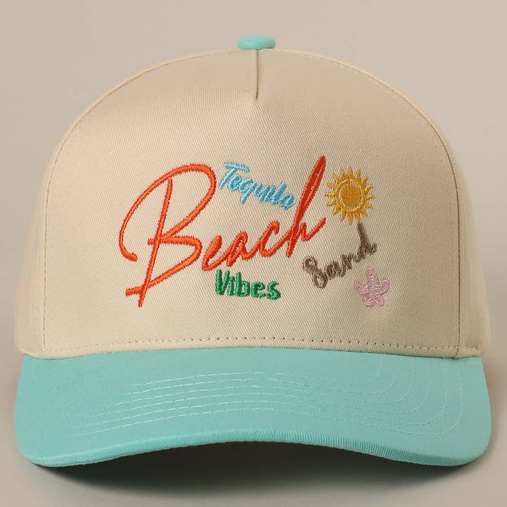 Fashion City - Wholesale Trucker Hat - Unisex - BEACH TEQUILA SAND VIBES Two-Tone Trucker Hat11
