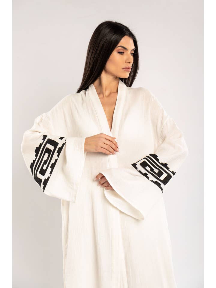 FAME GREECE - Wholesale Kimono - Women's - F-0140 COTTON KIMONO