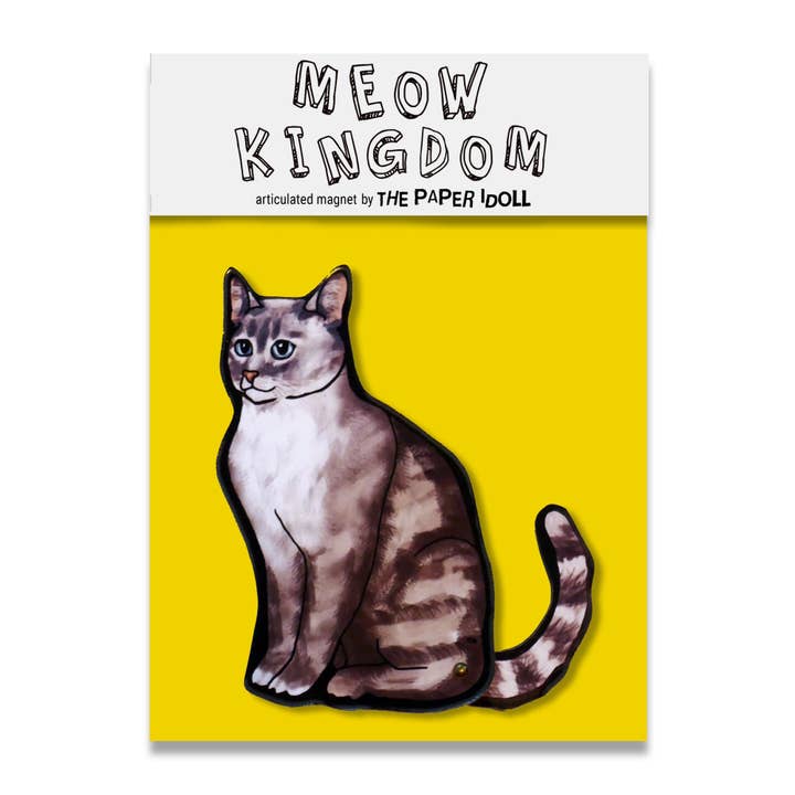 THE PAPER IDOLL – wholesale Magnet – 5 Assorted Articulated Cat Fridge Magnets Cat Kitchen decor.3