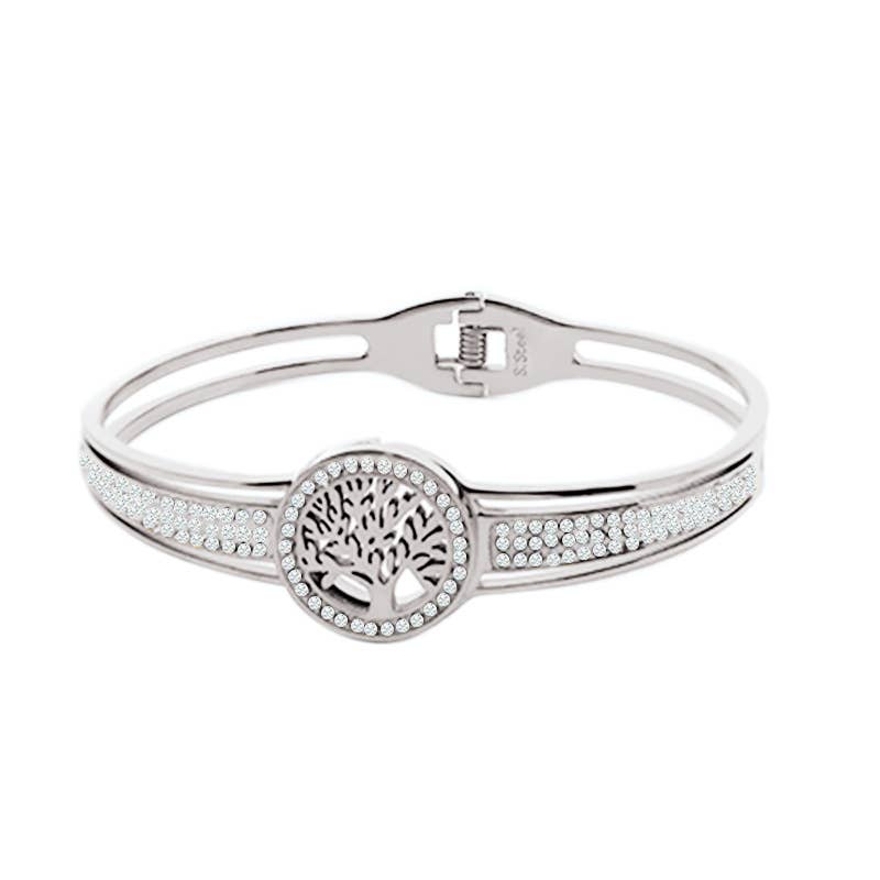 AMORINO SRL – wholesale Bangle bracelet – TREE OF LIFE SPRING BANGLE WITH RHINESTONES0