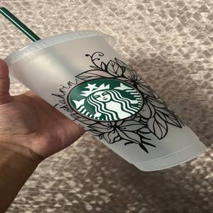 Butterfly Floral Holographic STARBUCKS reusable Cold Cup Custom Starbucks  Cup- Gift Ideas
