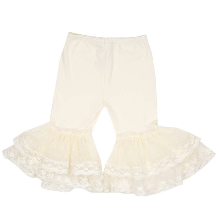 Frilly Frocks Juliet Spetsleggings för Babyflicka för wholesale av Haute Baby