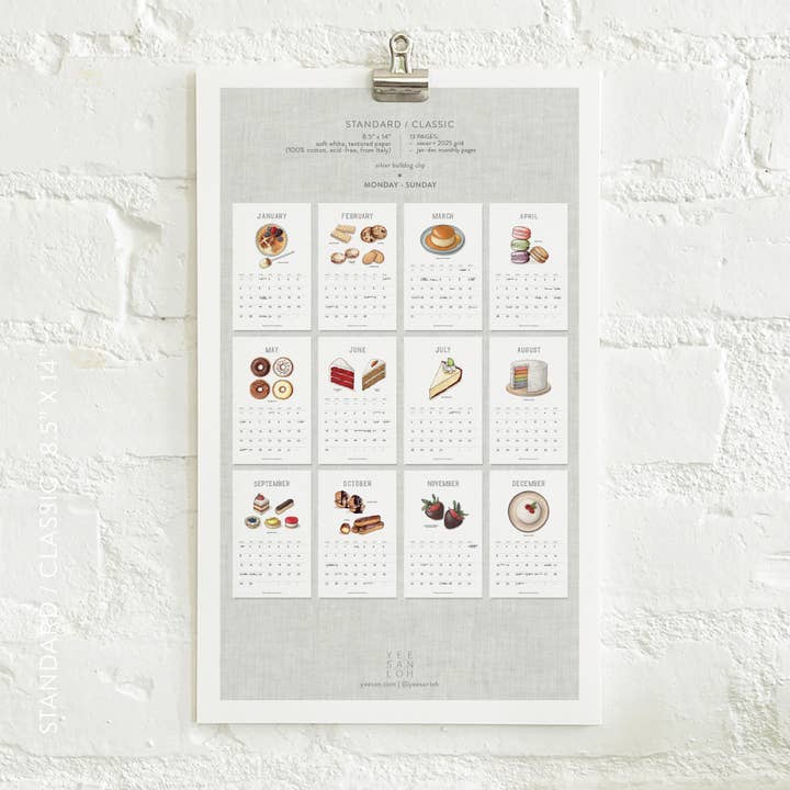 Yeesan Loh - Wholesale Calendar - 2025 Calendars: Desserts