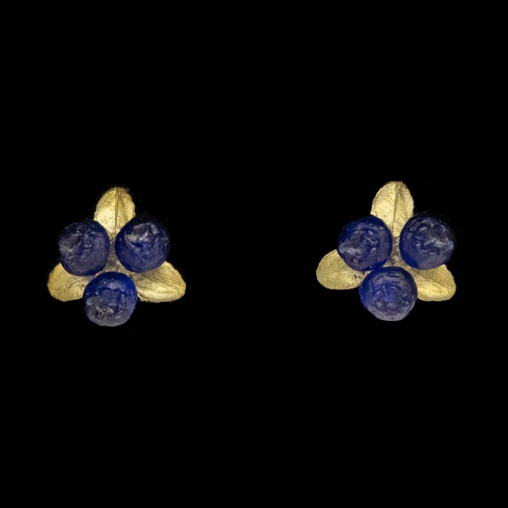 Petite Blueberry Post Earrings for wholesale by Michael Michaud
