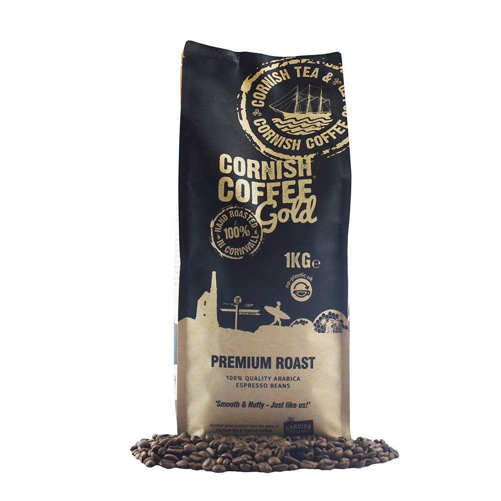 Cornish Tea and Cornish Coffee – wholesale Coffee beans – 6x 1kg Premium Roast Beans0