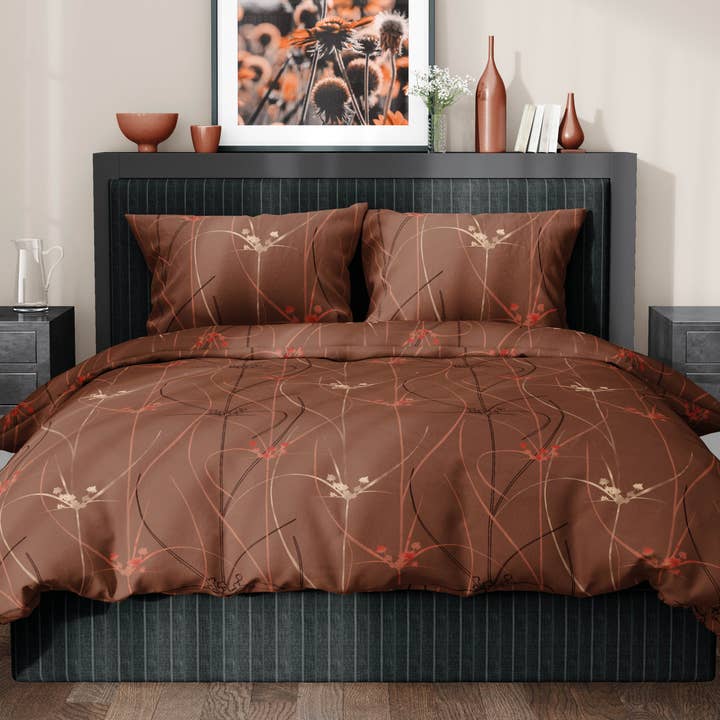 Satin D'Or Bettbezug Elsa Brown für den Großhandel von TEXTAP B.V.