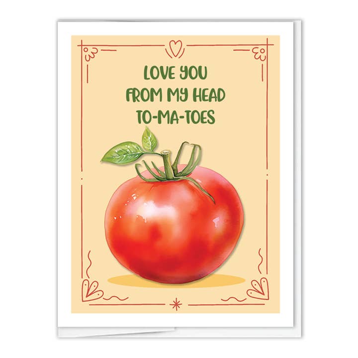 A2 - Love To-Ma-Toes for wholesale by JennyDidIt Note Cards