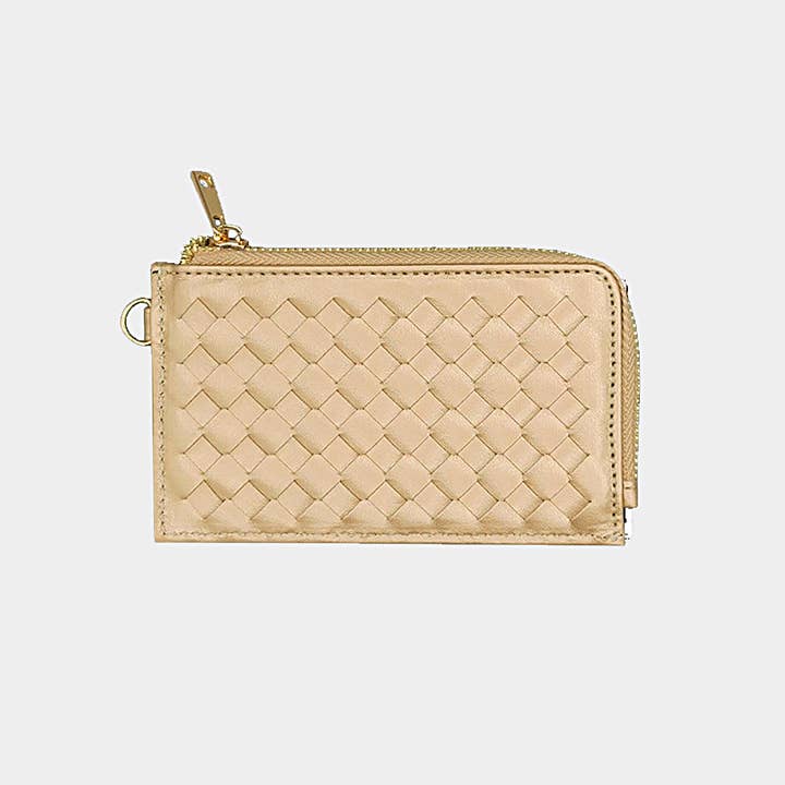 Sensibling Corp. - Wholesale Wristlet - Faux Leather Basket Weave Flat Card Holder Wallet Wristlet6