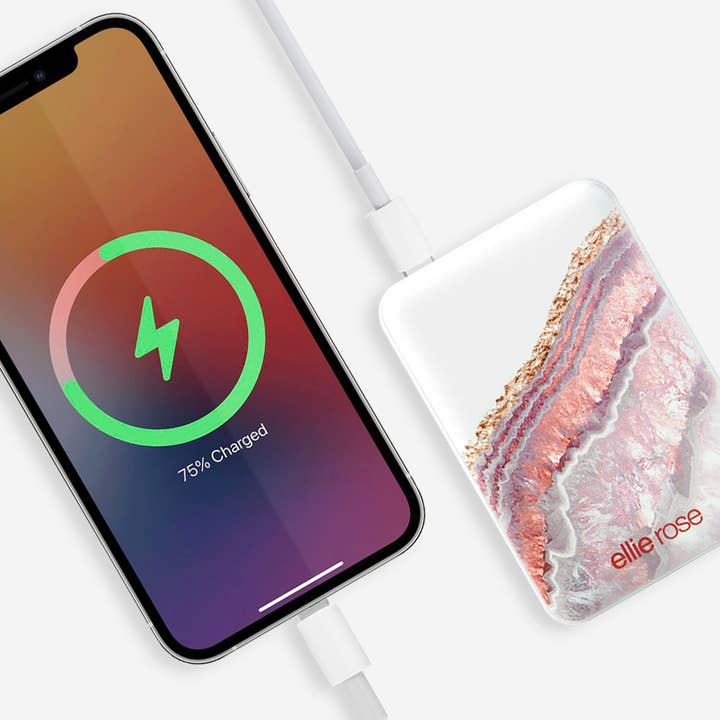 Ellie Rose - Wholesale Portable Charger - Power Bank Charger - Rose Gold Agate7