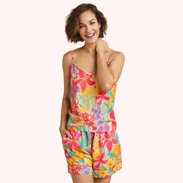 Cami Springtime Wildflowers in Coconut Pyjamas - Medium for wholesale by Powder Design inc - US