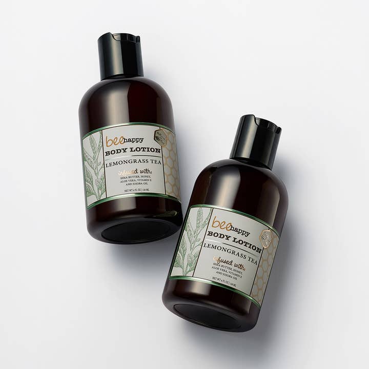 Bee Happy "Lemongrass Tea" Body Lotion (4 oz ) for wholesale by Bee Happy