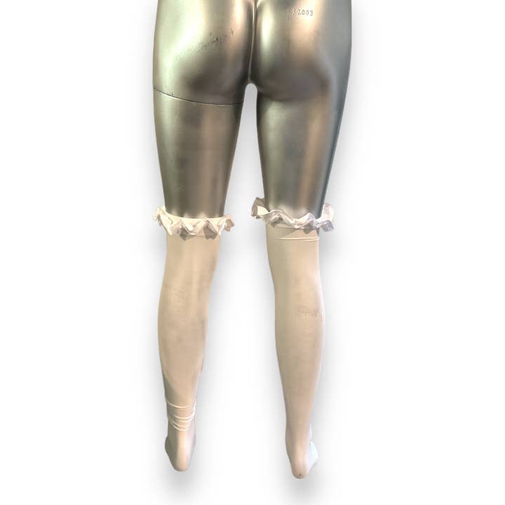 Kinky Pleasure - Wholesale Stockings - Women's - Kinky Pleasure - MP048 - Stockings White - 2 Sizes