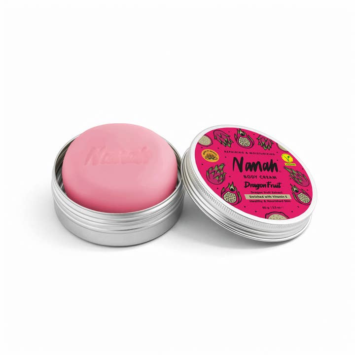 Dragon Fruit Body Cream | Deep Moisture & Skin Repair Support | Made in Mexico | Plastic-Free | Waterless | Vegan 2.82 oz (60 g) for wholesale by Nanah Mexico