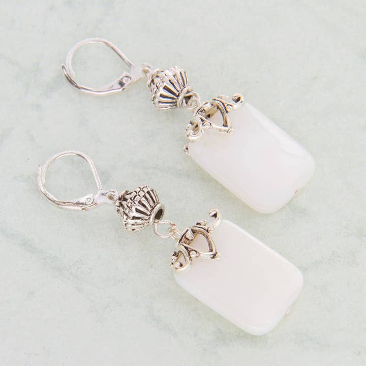 E2240-2" Antique Silver with MOP Bead for wholesale by CEmeraki