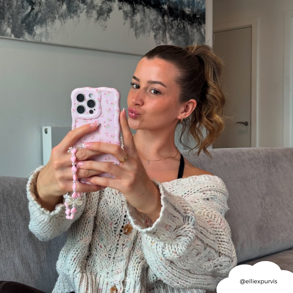 Coconut Lane - Wholesale Phone Case - Women's - Wavy Phone Case - Ditsy Floral Pink6