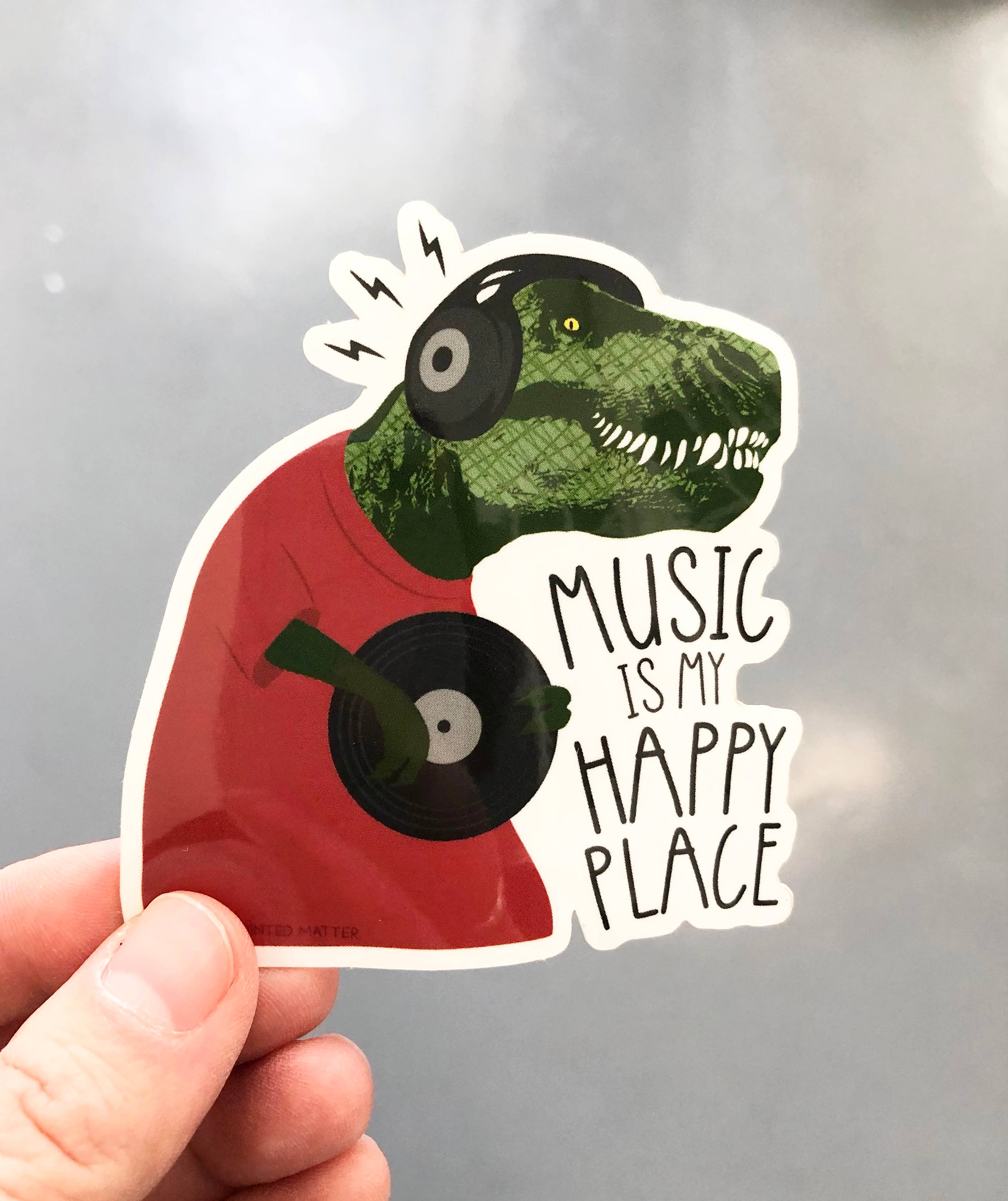 Modern Printed Matter - Wholesale Sticker - Music Is My Happy Place Sticker1