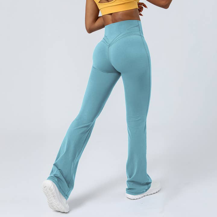 Sodalemon - Wholesale Athletic pants – Women′s - Ladies' Sporty Tight Lift Buttocks Yoga Dance Flare Pants13
