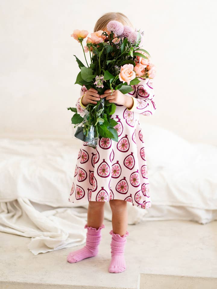 Organic Cotton Mia Dress - Pomegranate for wholesale by Ameelo