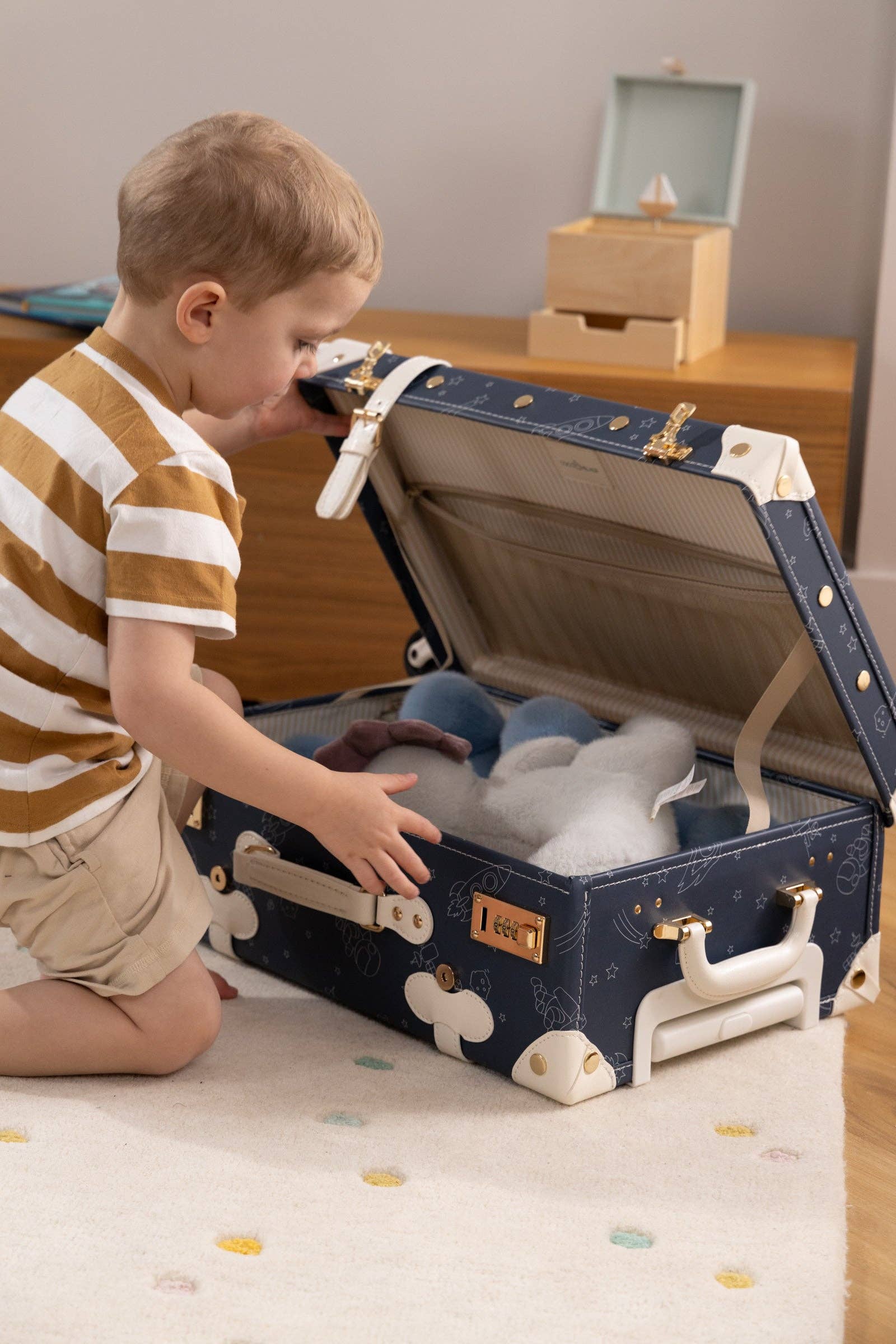 Coco Village - Wholesale Luggage - Kids - Vegan Leather Carry-On Suitcase - Space1