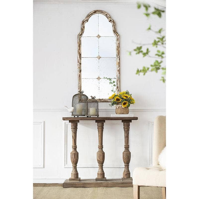 A&B Home Group Inc. - Wholesale Wall Mirror - 21.5x2x47.5" Arched Windowpane Mirror w/ Distressed Finish7