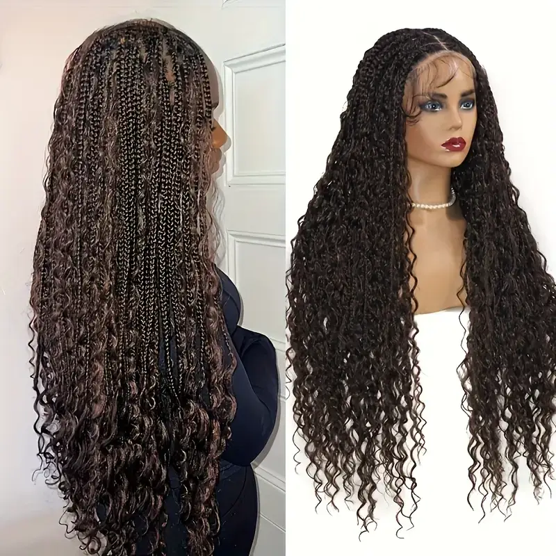 U-Got Beauty Hair & Supply Store - Wholesale Wig/Hair Piece - 22 Inch Boho Box Braid Knotless Goddess Locs Wig with Curly 4