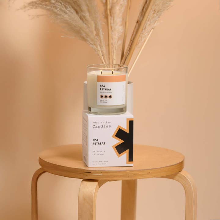 Regular Ass Candles - Wholesale Jar/Filled Candle - Spa Retreat, Saffron + Cardamom 11oz Luxury Candle2